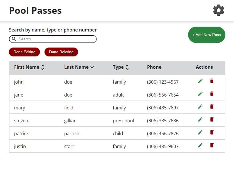 pool passes app screenshot